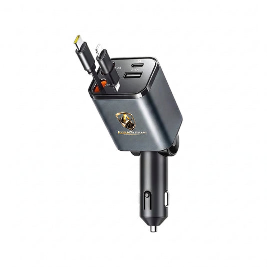AuraGleams JR-CCL05 50W 4-in-1 Retractable Car Charger