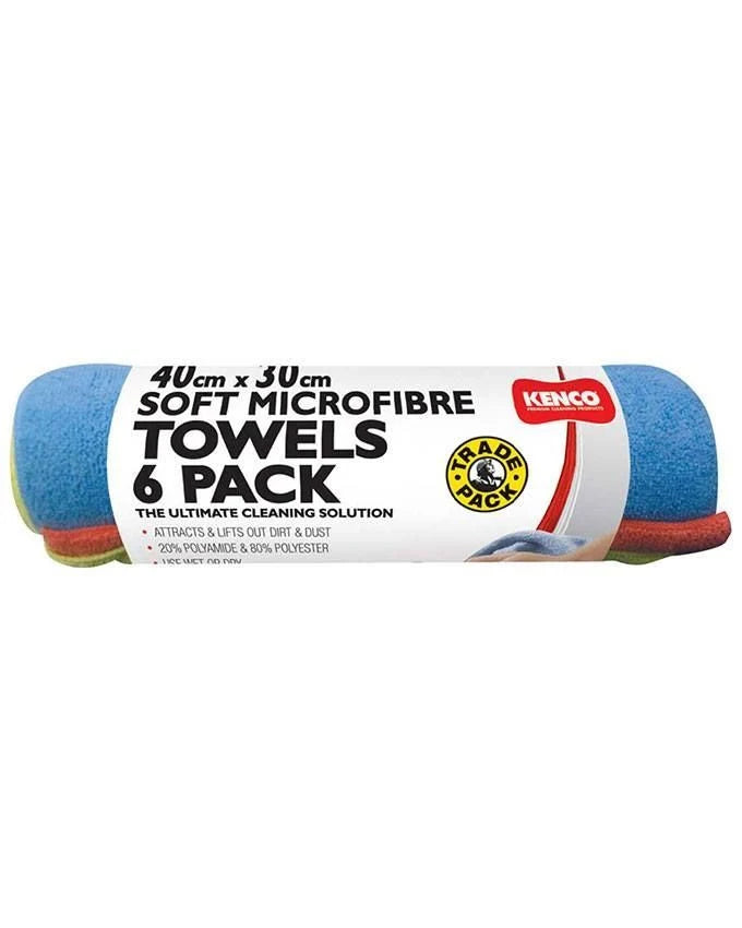 AuraGleams Soft Microfiber Towels 6 Pack
