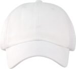 Plain Adjustable Baseball Cap – White - Image 2
