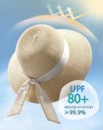 Womens Beach Sun Straw Hat - Image 2